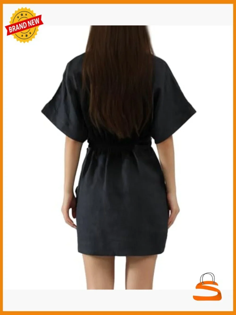 100% Linen Sleeveless V Neck Beach Cover Up Lounge Dress Robe